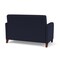 Lesro Siena Lounge Reception Loveseat, Walnut, OH Navy Upholstery SN1501 - alternate 3